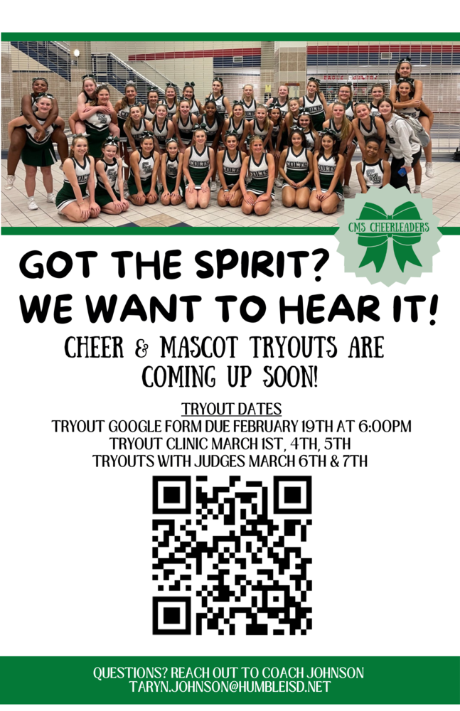 CMS Cheer Tryouts Creekwood Middle School