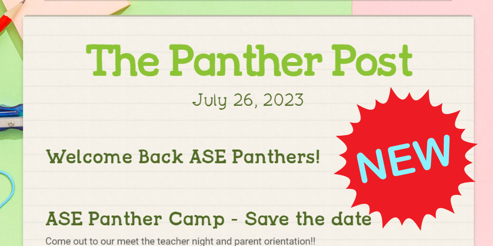 New panther post atascocita springs elementary school