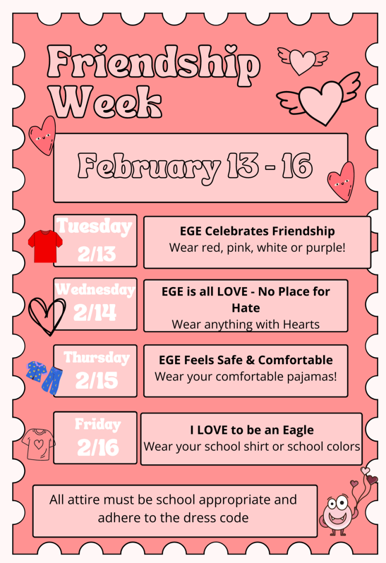 Feb 13 - 16 Friendship Week | Elm Grove Elementary School